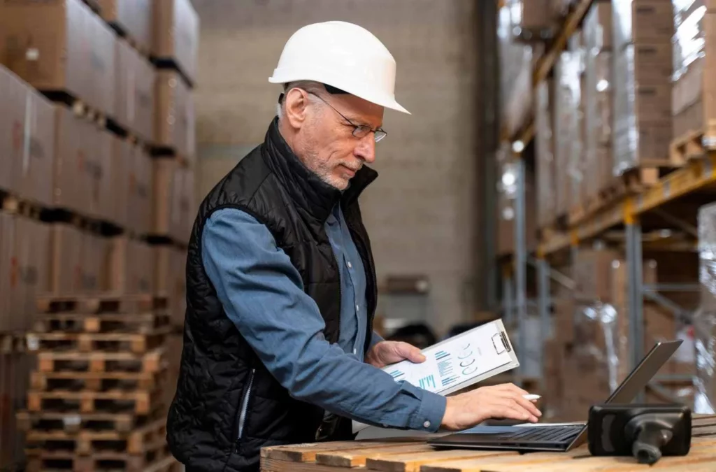 ouvrier réalisant une maintenance distance