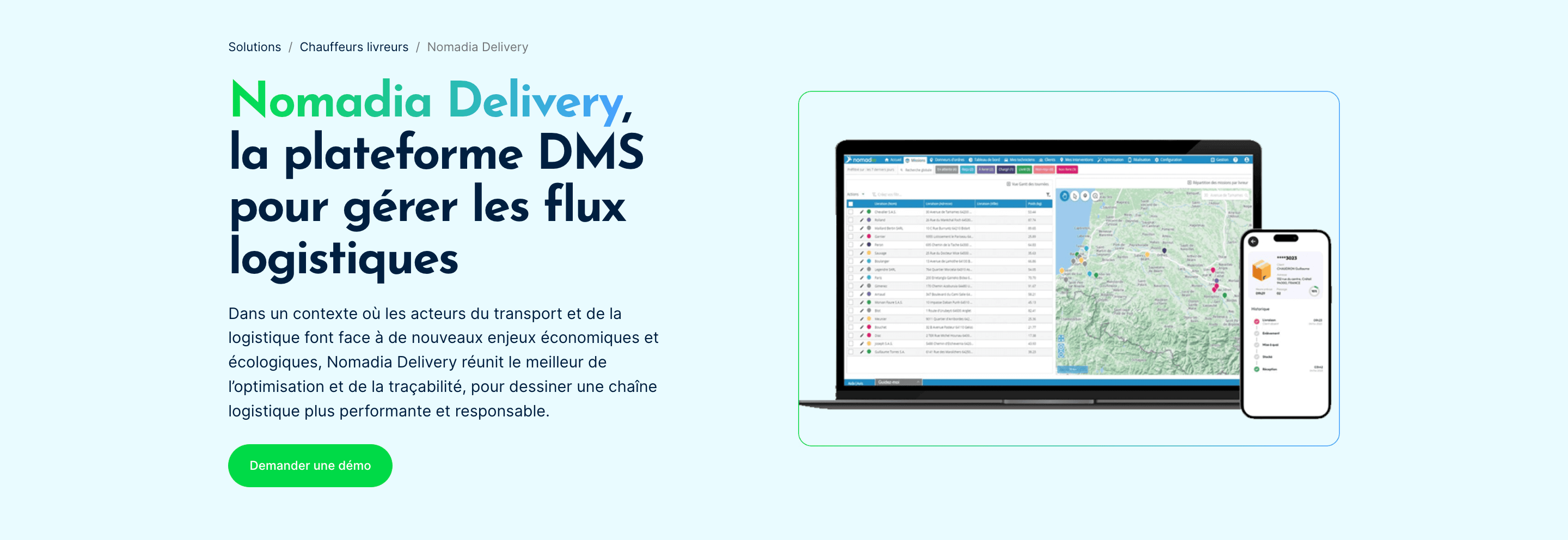 Nomadia delivery management system