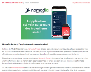 Press - Nomadia Protect, l’application qui sauve des vies !